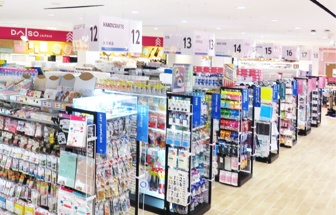 Inside the Daiso store